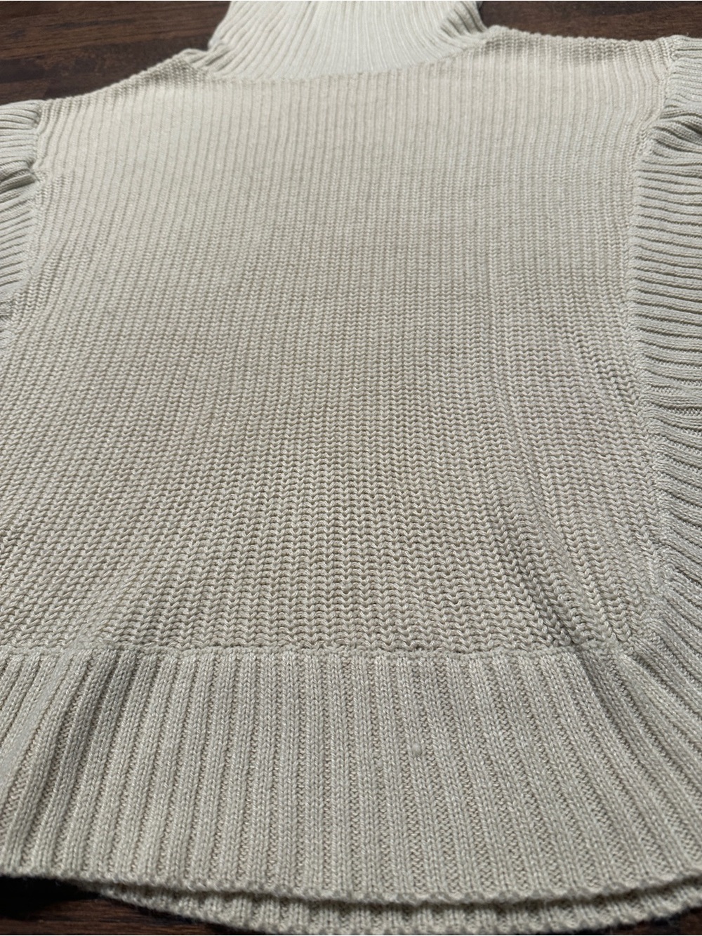RD Style Cream Turtleneck Knit Poncho - Picture 3 of 10